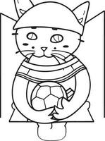 A Cute Kitten Coloring Page Adventure vector