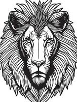 león mandala colorante página para adultos vector