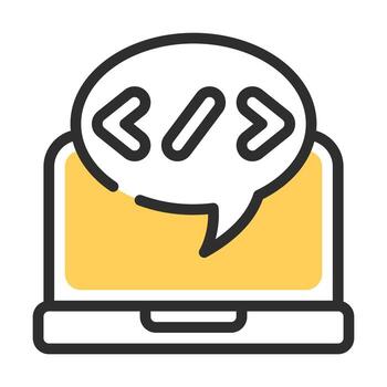 coding flat icon vector
