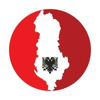 Albania map icon vector