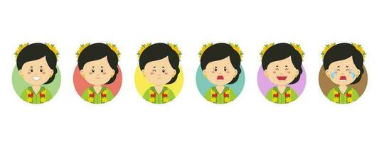 West Sulawesi Avatar with Various Expression vector