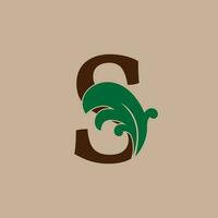 letter S floral initial vector logo design for fashion and luxury lifestyle brand