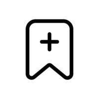 Simple Bookmark icon. The icon can be used for websites, print templates, presentation templates, illustrations, etc vector