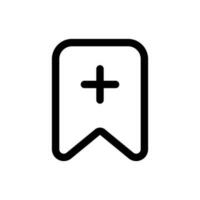 Simple Bookmark icon. The icon can be used for websites, print templates, presentation templates, illustrations, etc vector