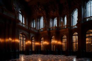 Evening Glow Ancient Architecture and Traditional Worship Illuminated Through Stained G, photo