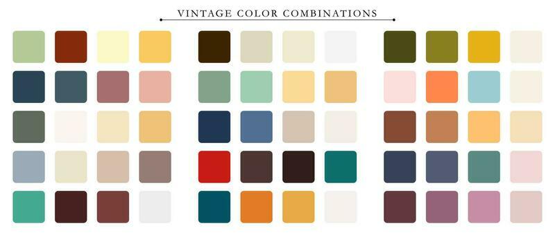 Vintage palette. Trend color pallete guide template. An example of a color palette. Forecast of the future color trend. Match color combinations. Vector graphics. Eps 10.
