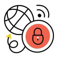 Trendy Network Security vector