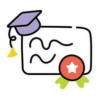 Trendy Graduation Certificate vector