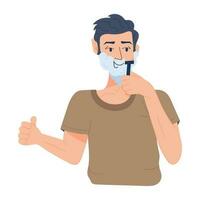 Trendy Shaving Face vector