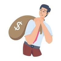 Trendy Money Stealing vector