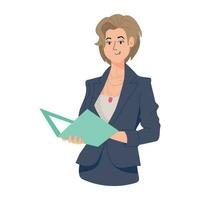 Trendy Secretary Working vector