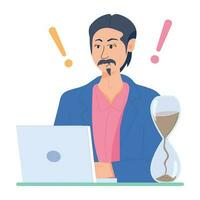 Trendy Employee Deadline vector