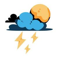 Trendy Cloud Lightning vector