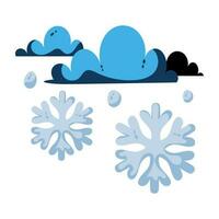 Trendy Snowy Clouds vector