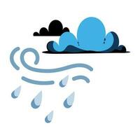 Trendy Windy Rainfall vector