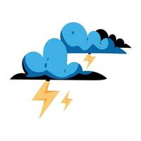 Trendy Thunder Lightning vector