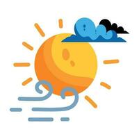 Trendy Sunny Wind vector