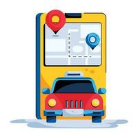 Trendy Cab Tracking vector