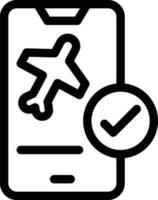 flight  line icon vector