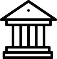 bank line icon for download vector