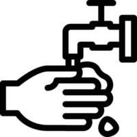 24-hand washing  line icon for download vector