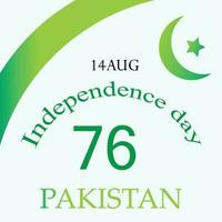 14 ago independencia día de Pakistán 76 vector