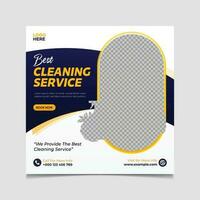 Best Cleaning service social media post template vector