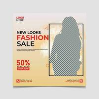 Vector new fashion sale social media banner design