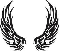 Wings tattoo design vector illustration