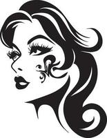 Beautiful women face tattoo design vector illustration, women face tattoo