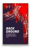 Abstract grunge background cover design with brush strokes concept. Design element for posters, magazines, book covers, brochure template, flyer, presentation. vector