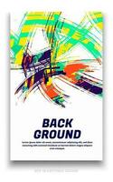 Abstract grunge background cover design with brush strokes concept. Design element for posters, magazines, book covers, brochure template, flyer, presentation. vector