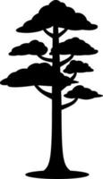 Tree icon vector illustration. Tree silhouette for icon, symbol or sign. Single tree symbol for design about plant, forest, nature, environment and ecology. Simple single icon of plant