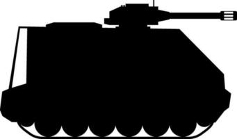 Military vehicle vector illustration. Armored personnel carrier for icon, symbol or sign. Military APC symbol for design about military, war, battlefield, conflict and armored vehicle