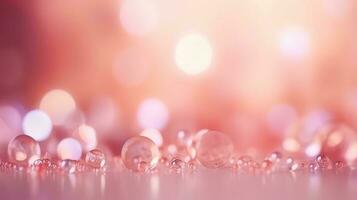 Abstract of bokeh pink pastel background glitters shimmering blur spot lights Bokeh Shiny rose gold light background texture photo