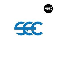 Letter SEC Monogram Logo Design vector