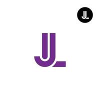 Letter JL Monogram Logo Design vector