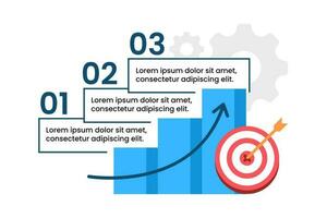 pasos a lograr negocio metas moderno gráfico elemento para presentación modelo infografía. editable vector eps10