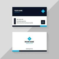 Blue Corporate Professional Business Card Template Design with QR Code vector