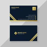 dorado lujo negro profesional negocio tarjeta modelo diseño vector