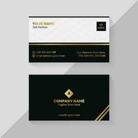 Golden Luxury White And Black Creative Business Card Template Design vector