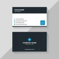 azul corporativo profesional negocio tarjeta modelo diseño con qr código vector