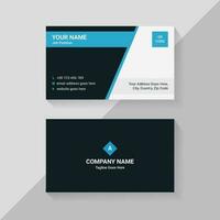 Blue Professional Business Card Template Design with QR Code vector