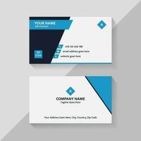 Blue Professional Business Card Template Design with QR Code vector