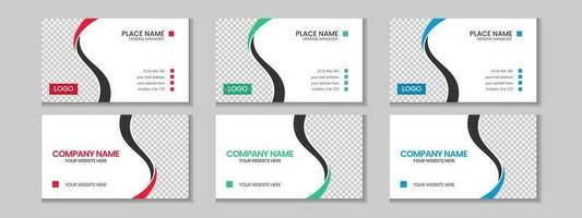 Abstract simple creative modern and clean professional business card template design with texture and pattern, elegant corporate visiting card, name card, corporate business card design with mockup vector