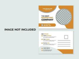 Corporate postcard template design. Print Ready Corporate Professional Business Postcard Design, Event Card Design, Invitation Design vector