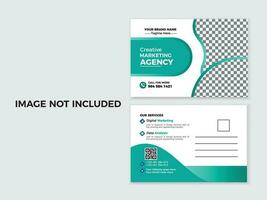 Corporate postcard template design. Print Ready Corporate Professional Business Postcard Design, Event Card Design, Invitation Design vector