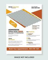 Modern Corporate Vector A4 Size School Admission FLyer Design template