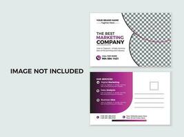 Corporate postcard template design. Print Ready Corporate Professional Business Postcard Design, Event Card Design, Invitation Design vector