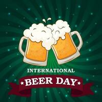 dia internacional de la cerveza vector